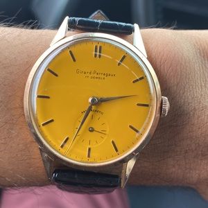 SELLING THE CAMBIO RELOJ GIRARD-PERREGAUX GOLD 18k 17 Jewels